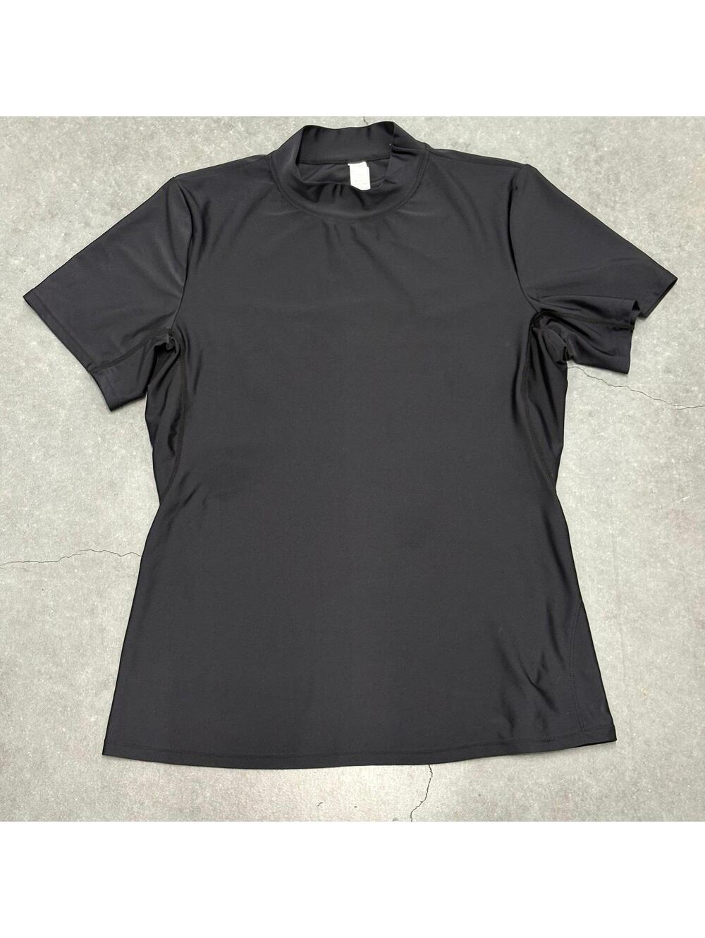 Plain Black Gym Compression Gym T Shirt